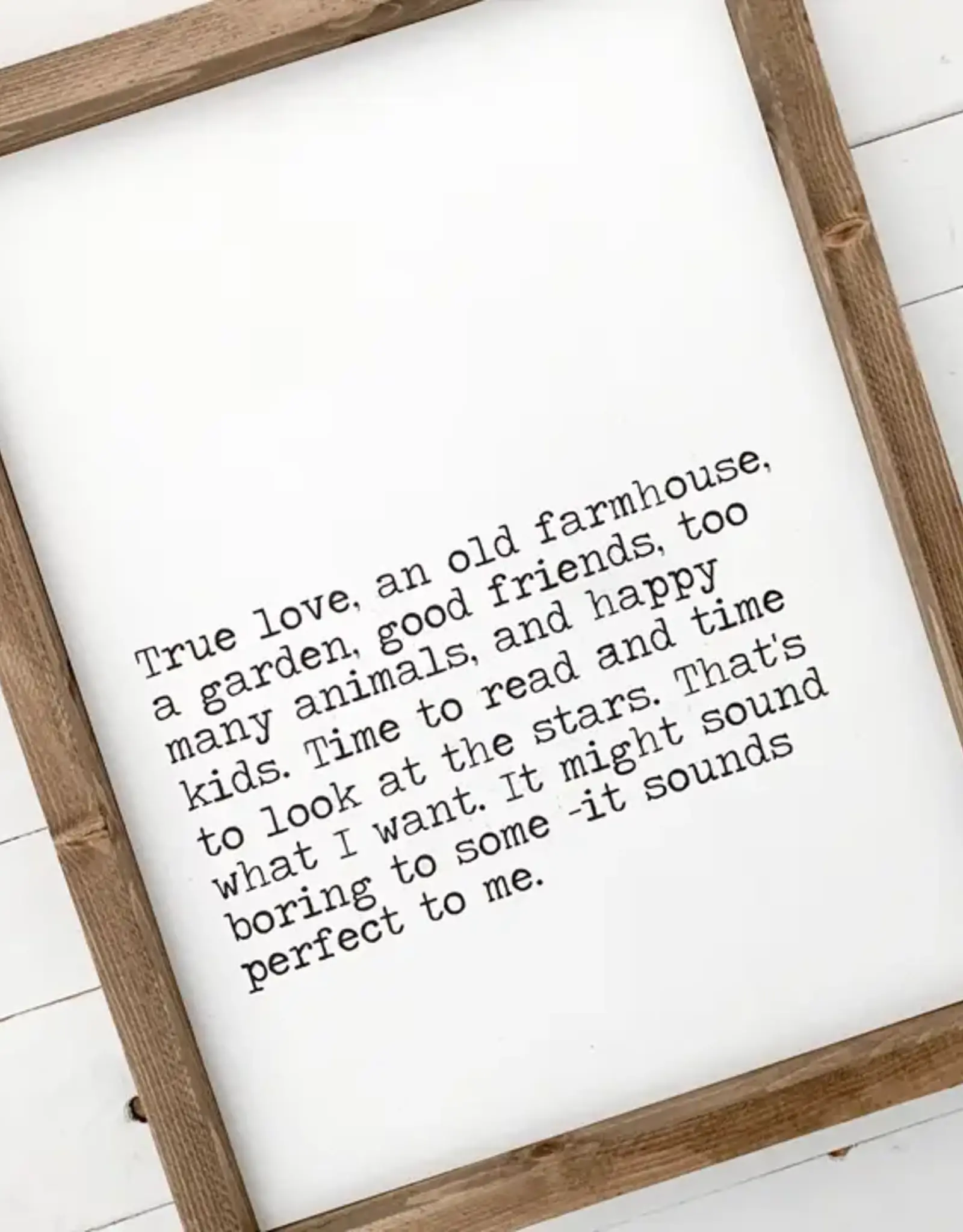Ashwood Designs Framed Art, 13x17, True Love Old Farmhouse