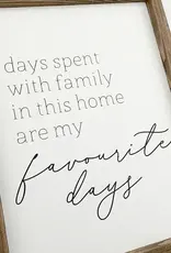 Ashwood Designs Framed Art, 13x17, Favorite Days