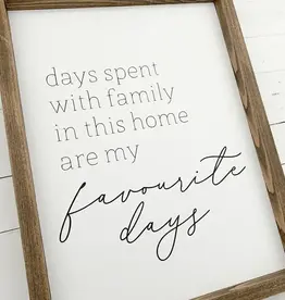 Ashwood Designs Framed Art, 17x13, Favorite Days