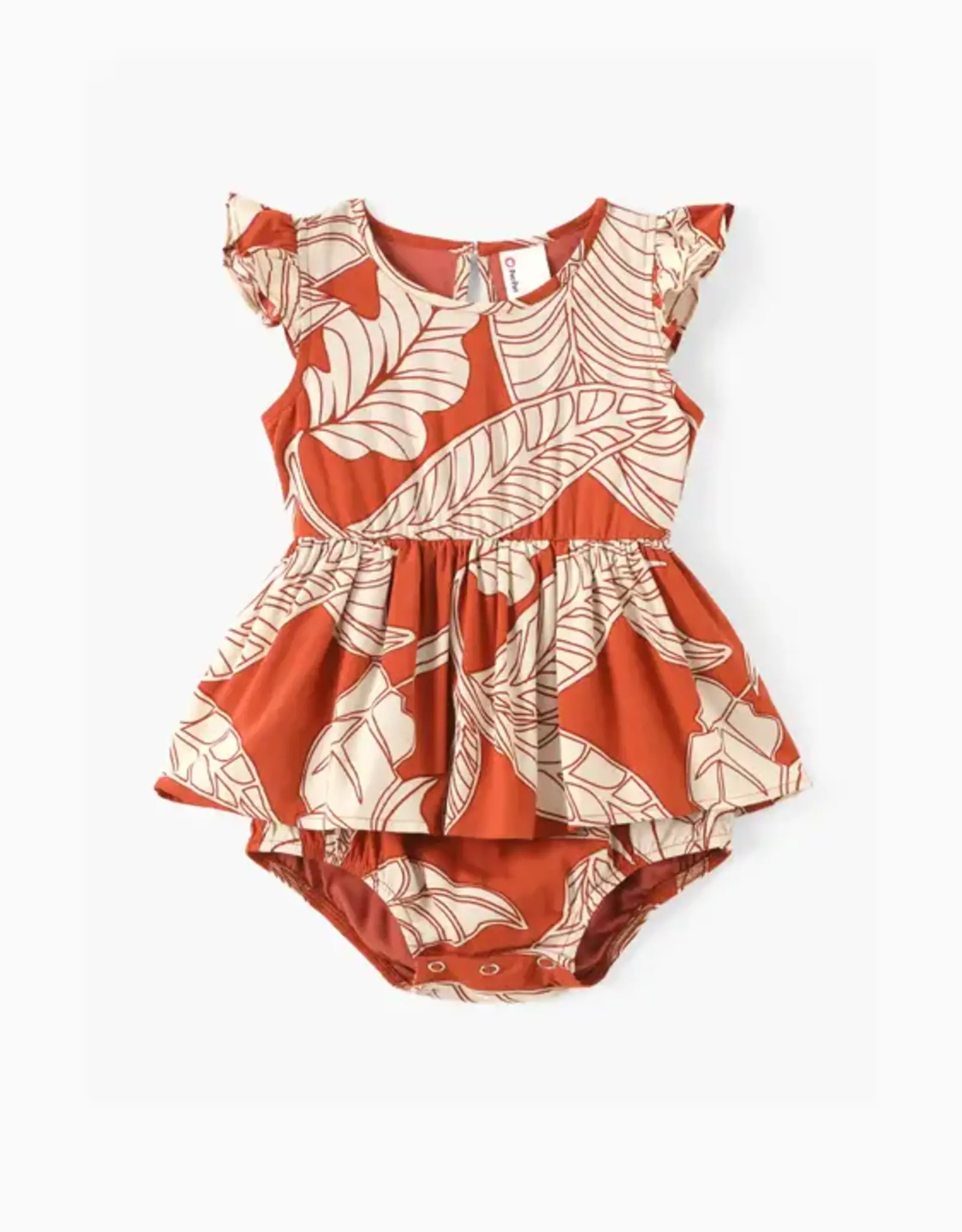 PatPat Baby Leaf Print Dress
