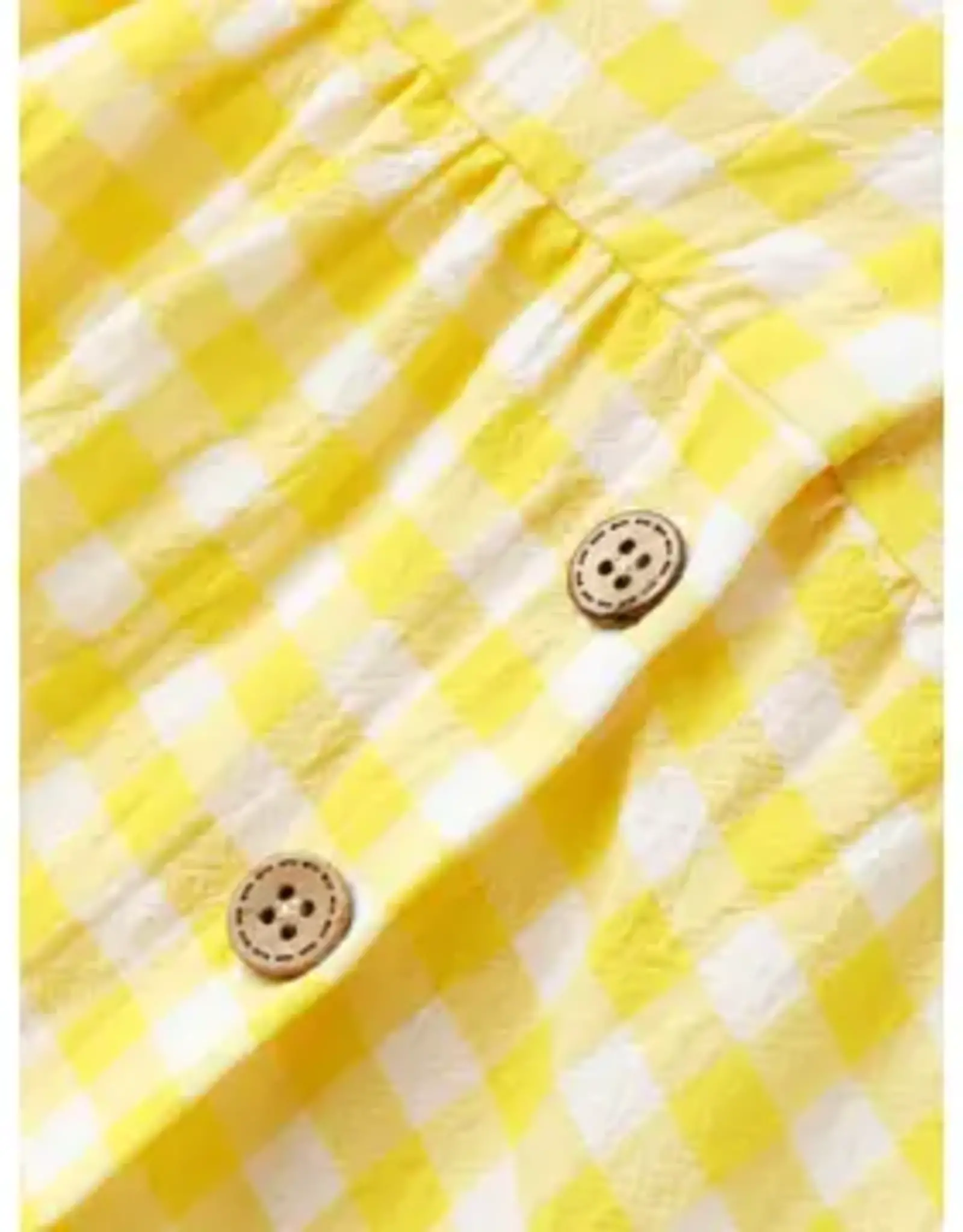 PatPat Yellow Gingham Print Dress