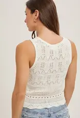 Open Knit Sleeveless Top