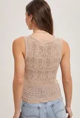 Open Knit Sleeveless Top