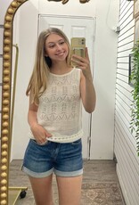 Open Knit Sleeveless Top