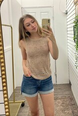 Open Knit Sleeveless Top