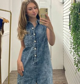Button Down Sleeveless Romper