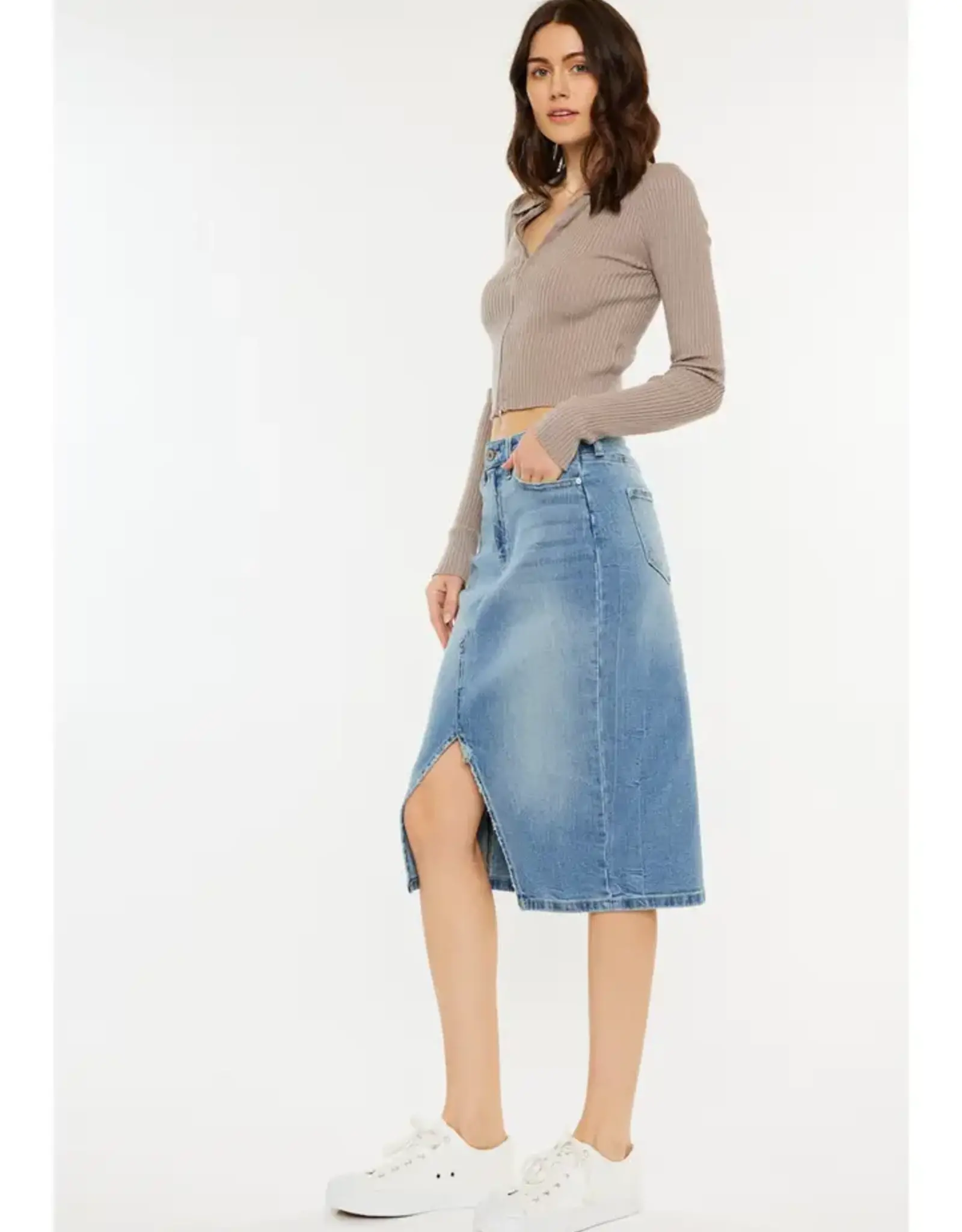 KanCan Demi High Rise Midi Skirt