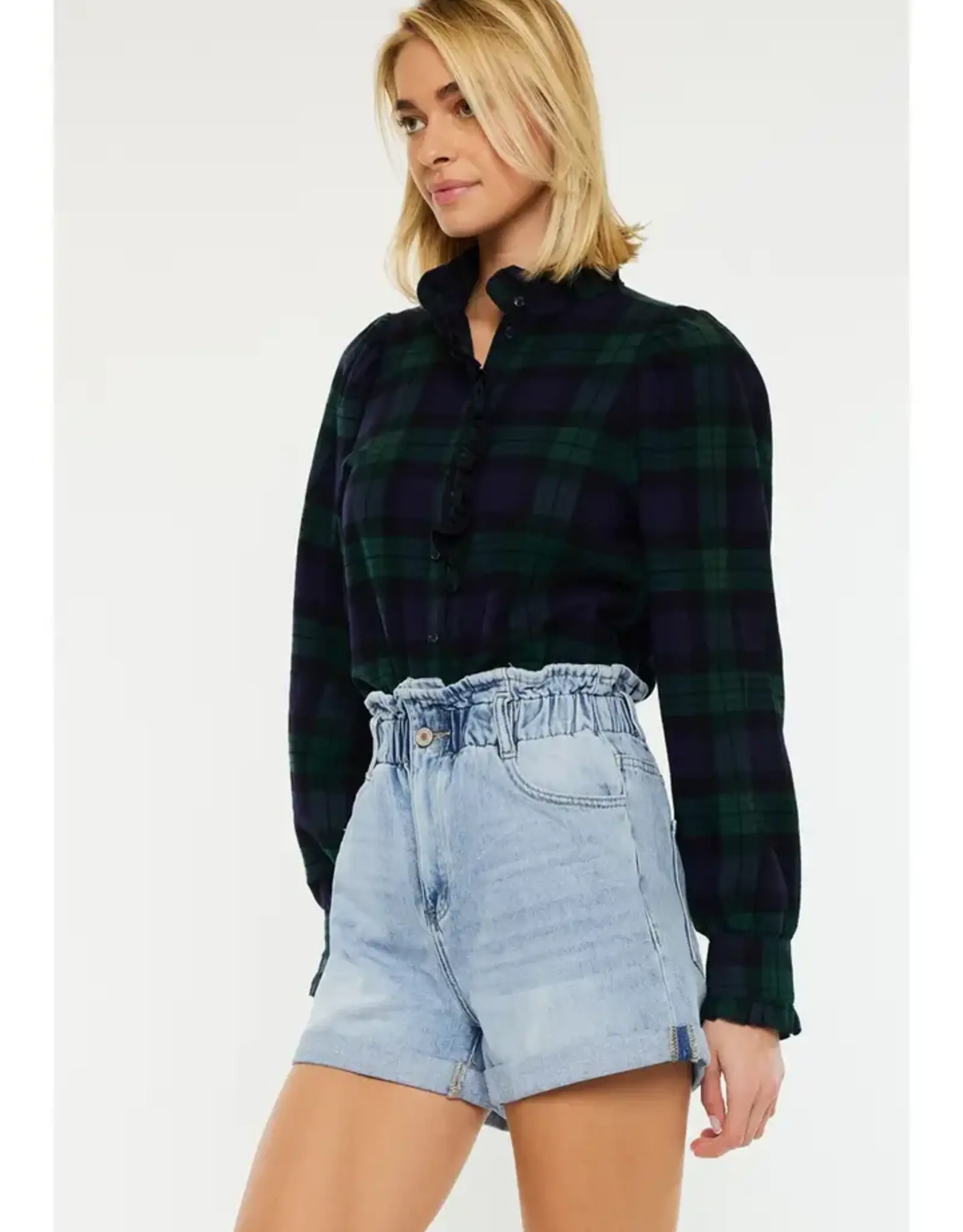 KanCan Kenzie High Rise Paper Bag Short