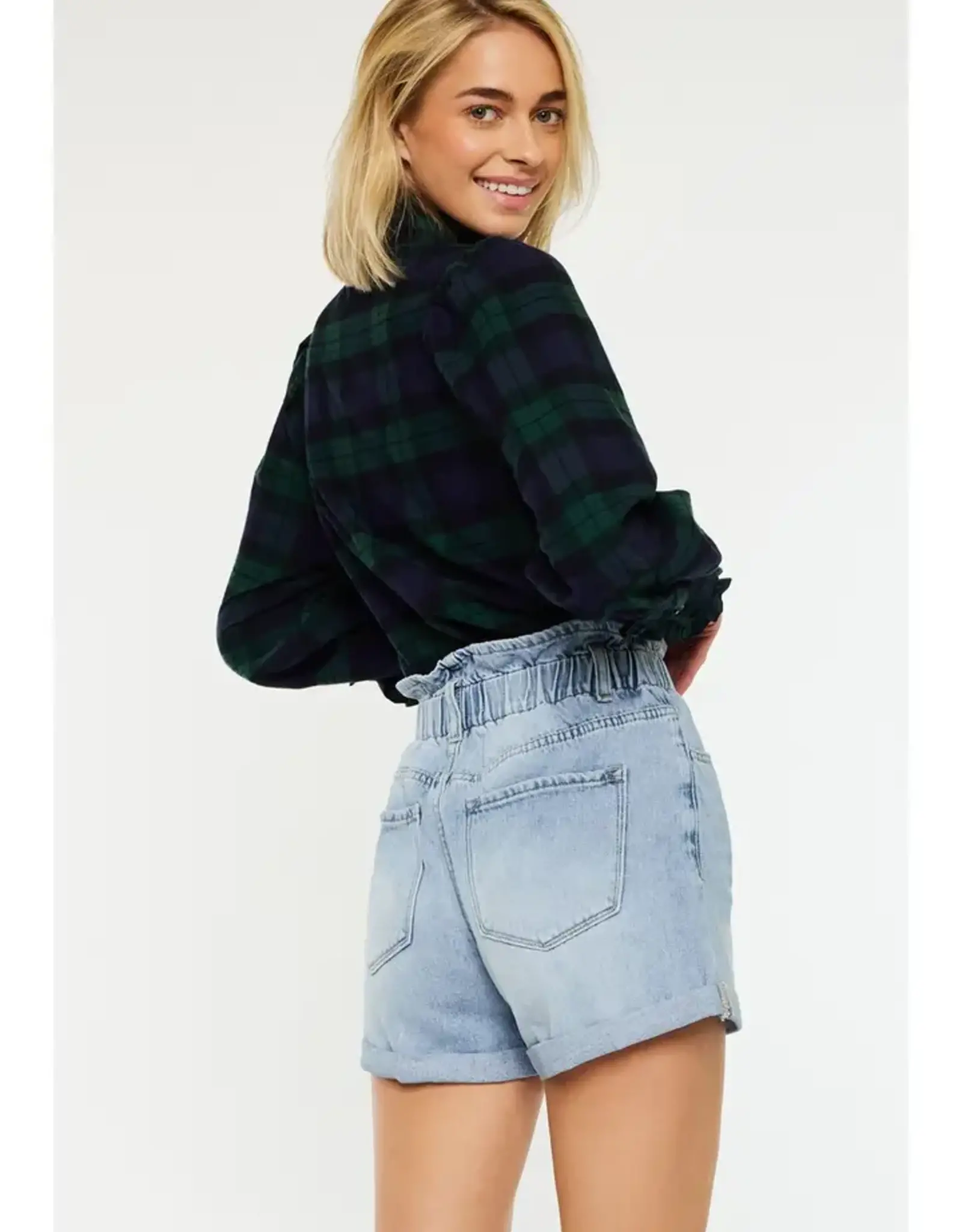 KanCan Kenzie High Rise Paper Bag Short