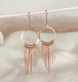 Sweet Three Designs Raya Earring, Rose Gold
