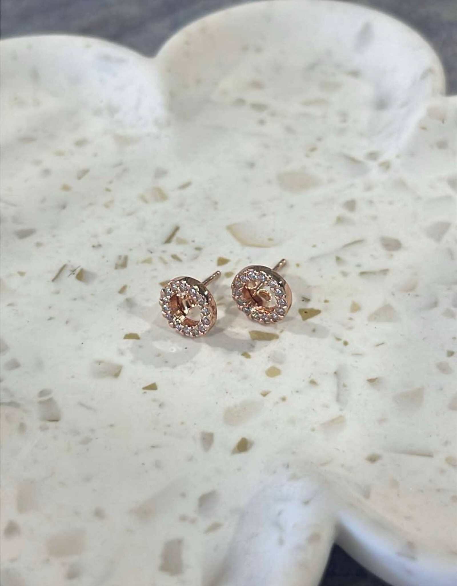 Sweet Three Designs Naomi Studs, Rose Gold