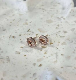 Sweet Three Designs Naomi Studs, Rose Gold