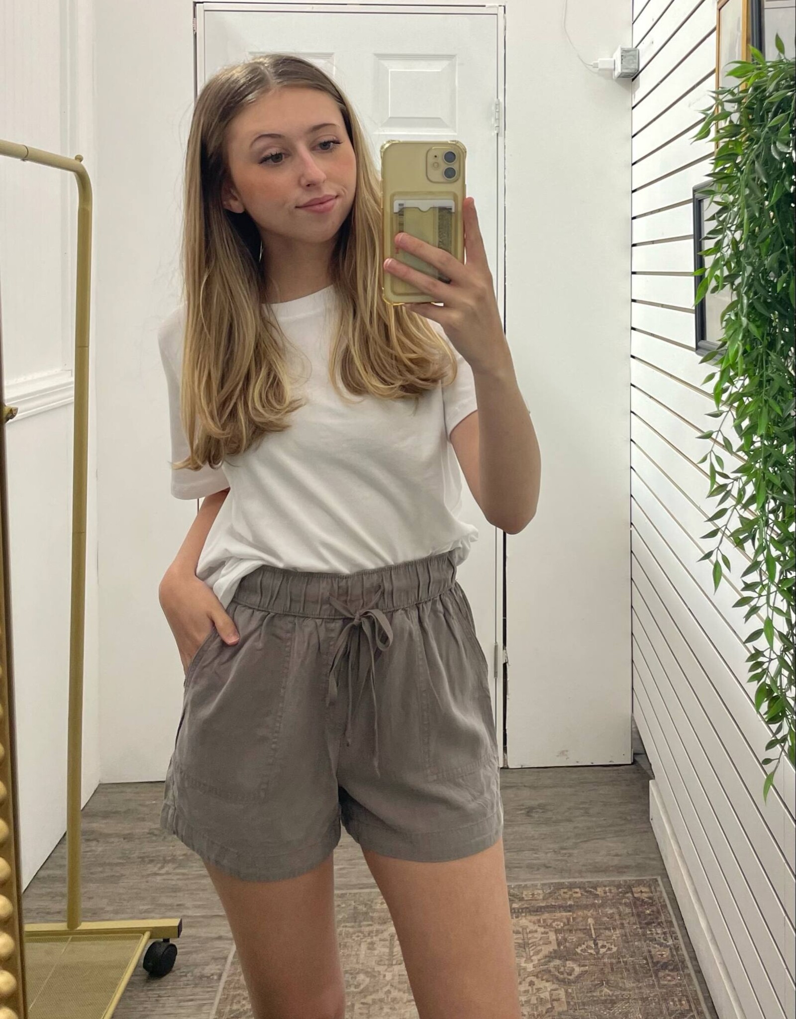 High Rise Pull On Tencel Short