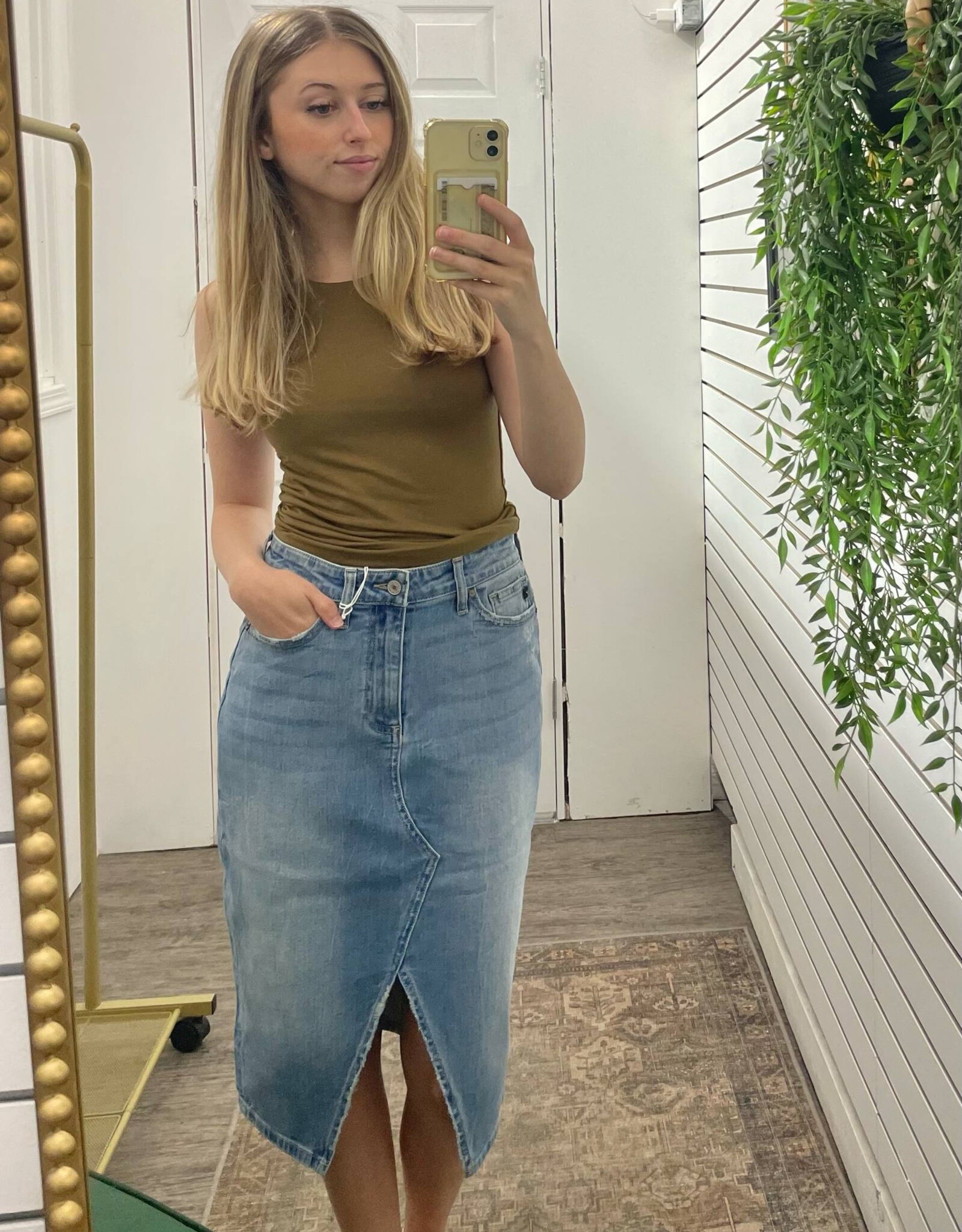 KanCan Demi High Rise Midi Skirt
