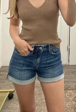 Vervet High Rise Double Cuff Shorts