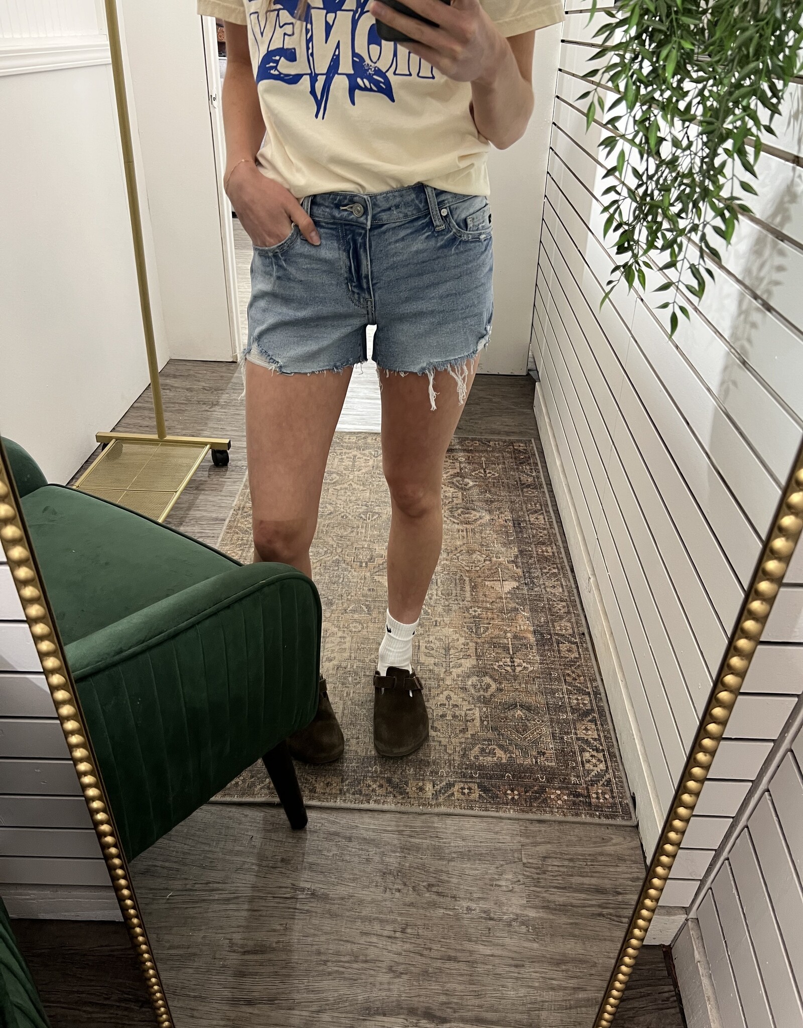 KanCan Mid Rise Boyfriend Fit Shorts