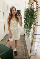 Faux-Set Button Up Vest Romper