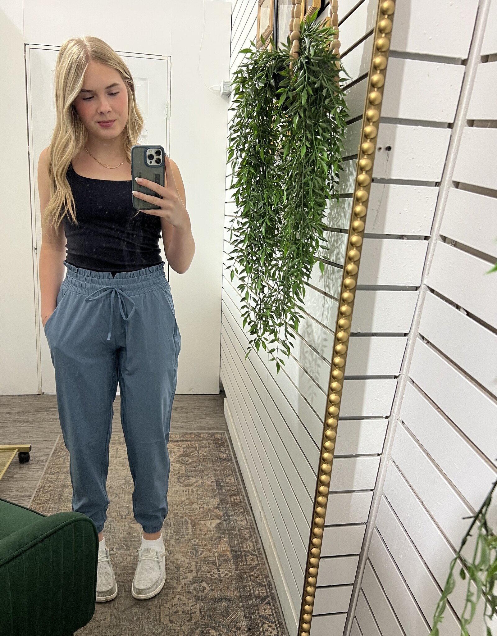 Mono B Essential Cuffed Joggers, Blue