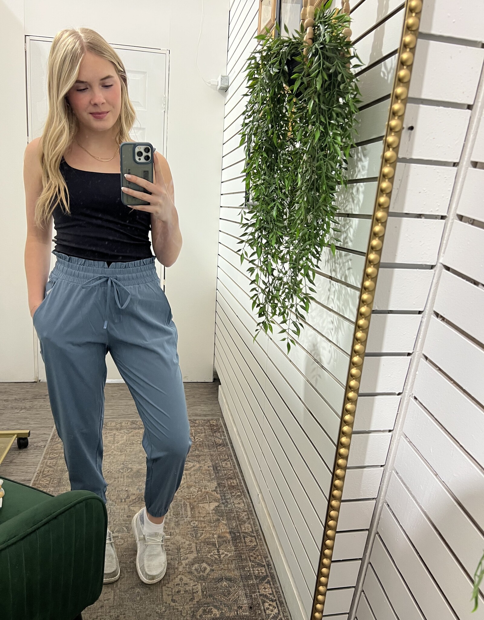Mono B Essential Cuffed Joggers, Blue