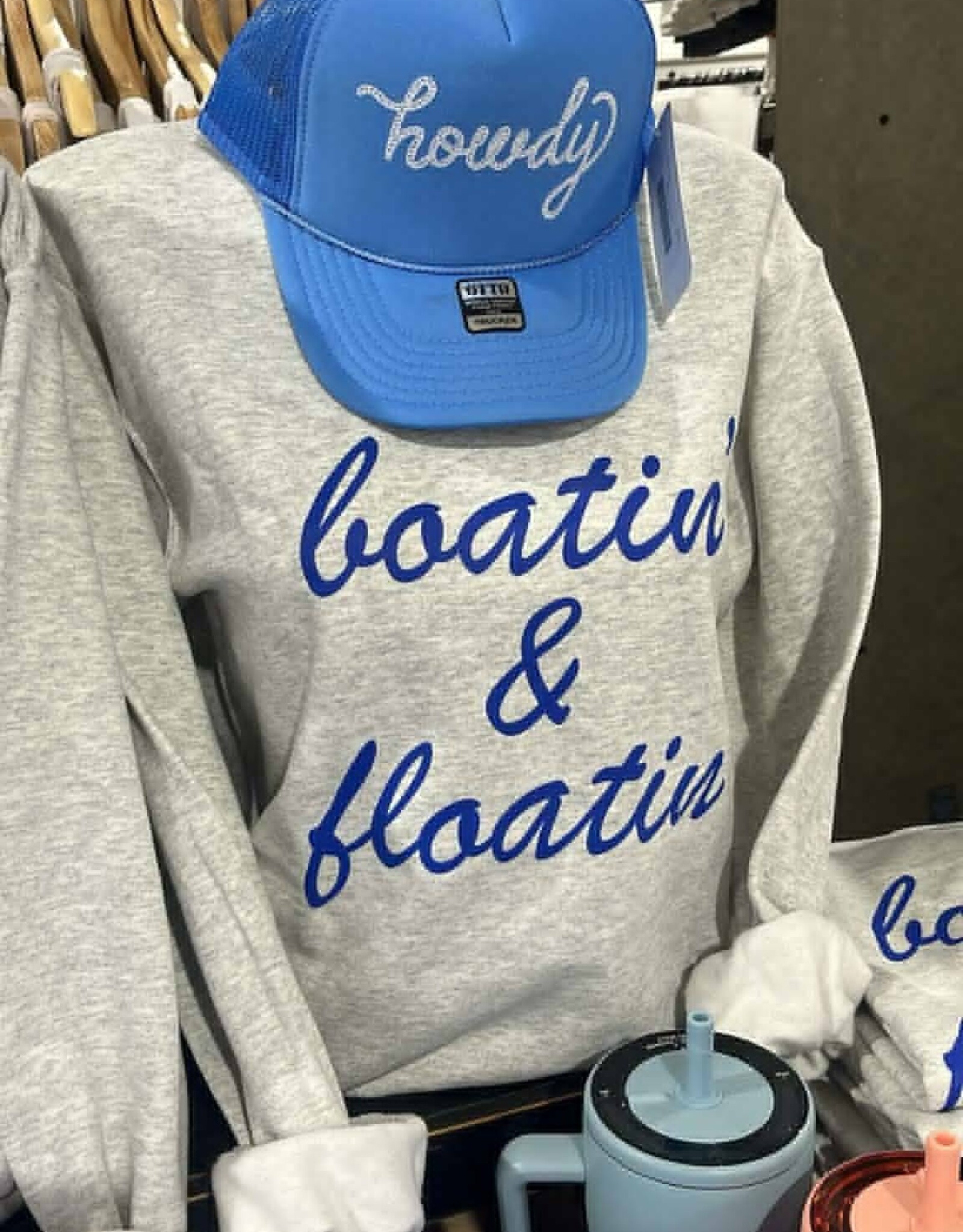 Blonde Ambition Boatin' & Floatin' Cozy Crewneck, Ash