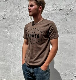 Rodeo Ranch Classic Logo Short Sleeve Shirt, Heather Brown