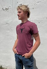 Rodeo Ranch Western Short Sleeve Shirt, Heather Maroon