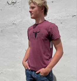 Rodeo Ranch Western Short Sleeve Shirt, Heather Maroon