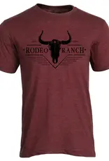 Rodeo Ranch Western Short Sleeve Shirt, Heather Maroon