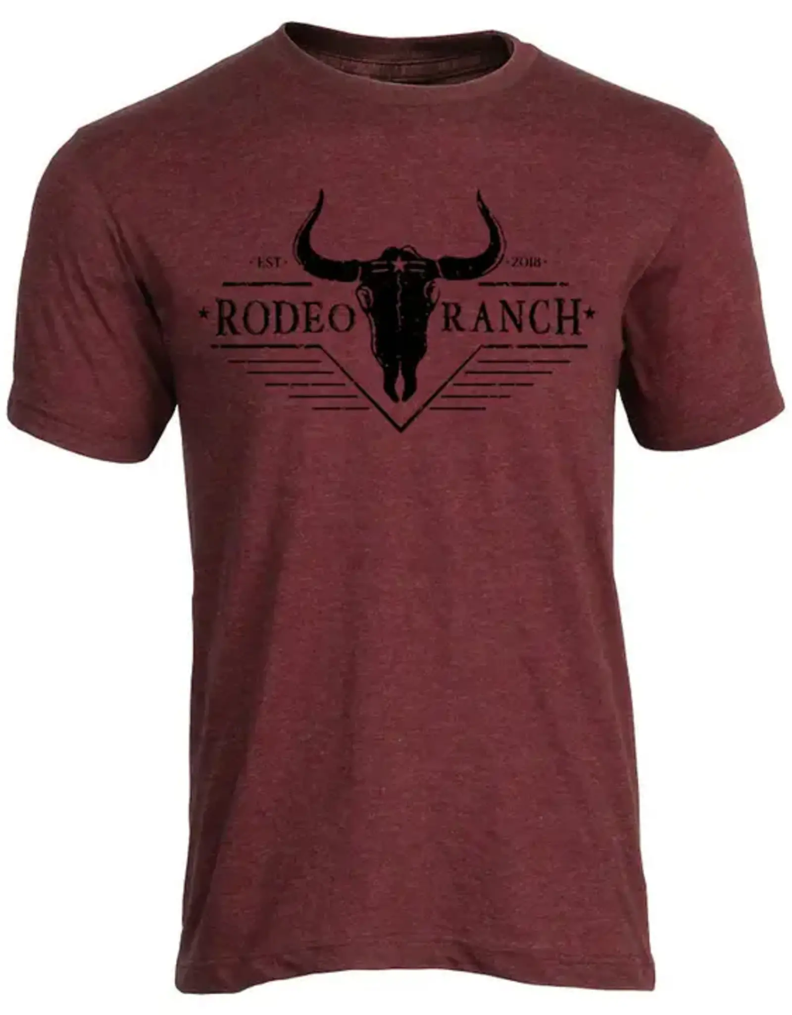 Rodeo Ranch Western Short Sleeve Shirt, Heather Maroon