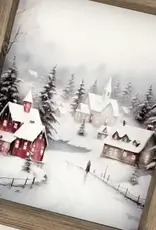 Ashwood Designs Christmas Village Print, 9x11