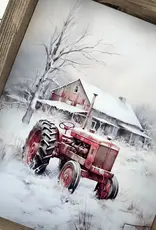 Ashwood Designs Winter Tractor Print, 9x11