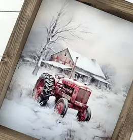 Ashwood Designs Winter Tractor Print, 9x11