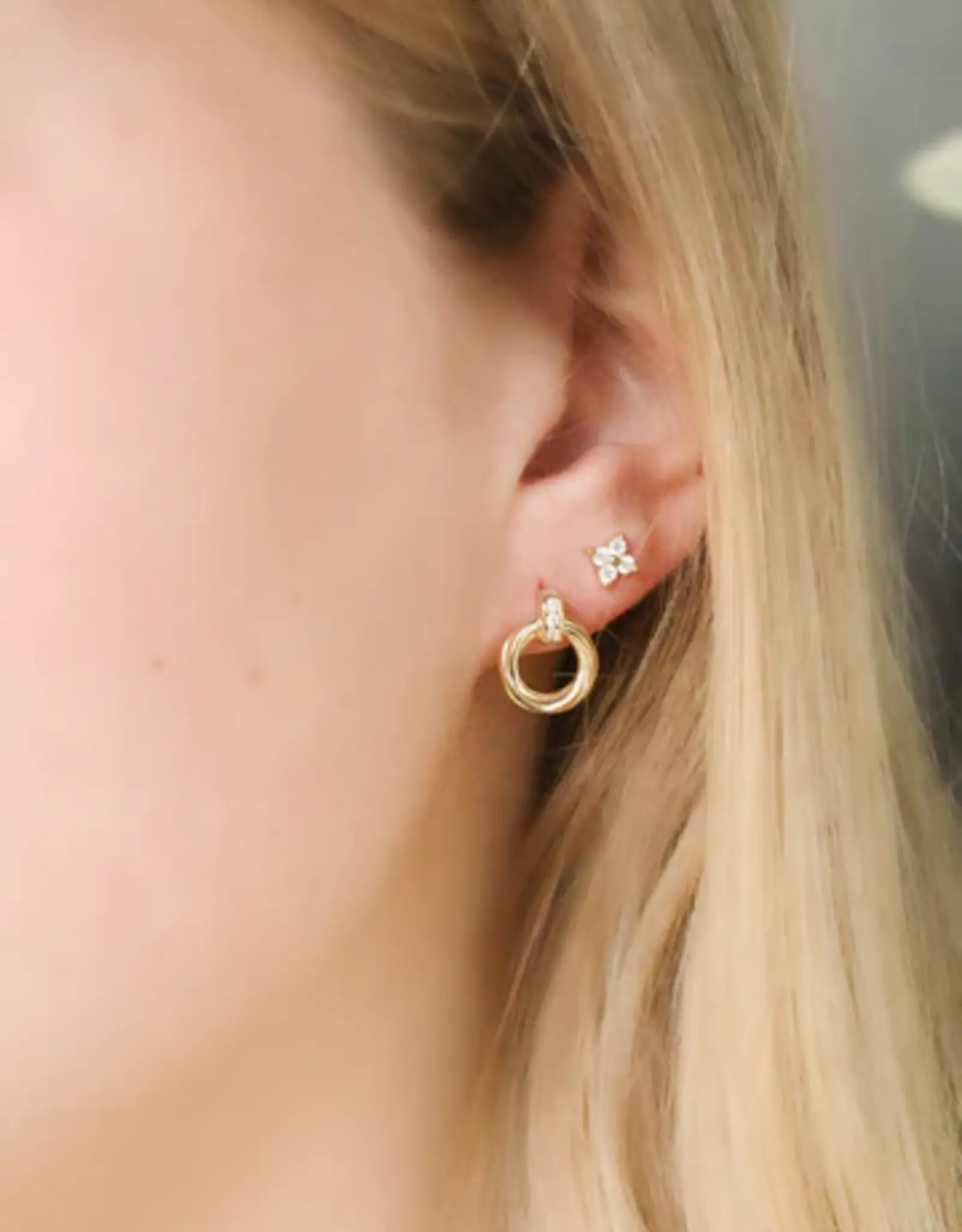 Sweet Three Designs Raquel Studs, Gold