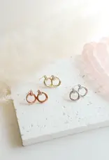 Sweet Three Designs Raquel Studs, Rose Gold