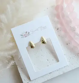 Sweet Three Designs Jada Studs, Gold