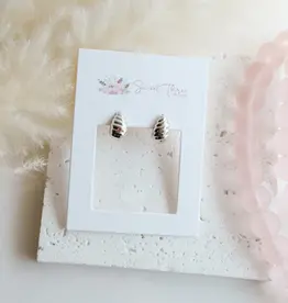 Sweet Three Designs Jada Studs, Rose Gold