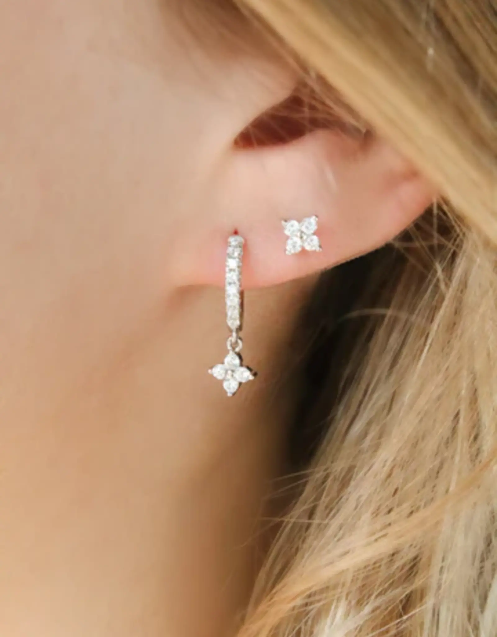 Sweet Three Designs Paisley Hoops, Rose Gold