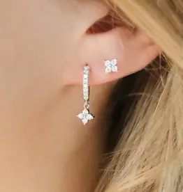 Sweet Three Designs Paisley Hoops, Rose Gold