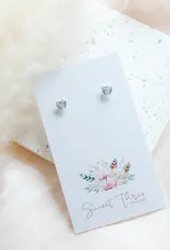 Sweet Three Designs Tiny Ice Heart Studs