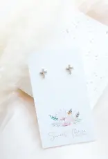 Sweet Three Designs Blessing Studs, Gold