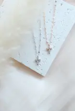 Sweet Three Designs Blessing Necklace, Rose Gold