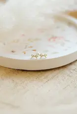 Sweet Three Designs Tiny Bow Studs, Rose Gold