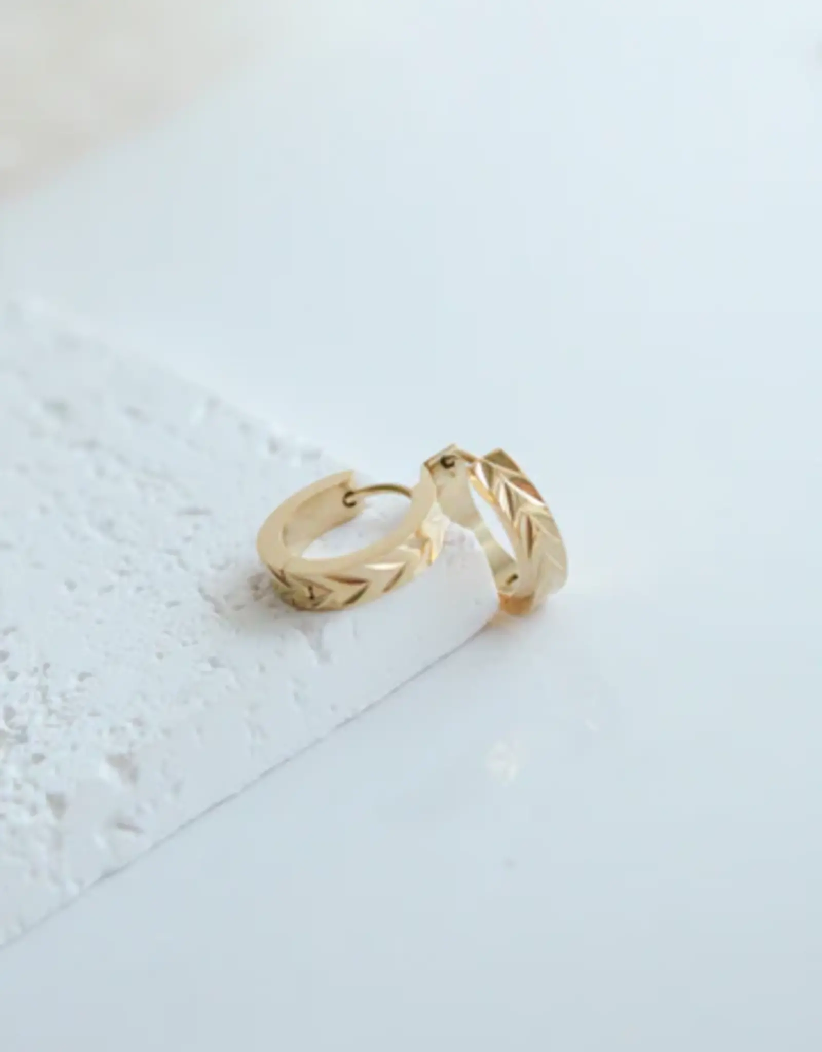 Sweet Three Designs Serene Hoops, Gold