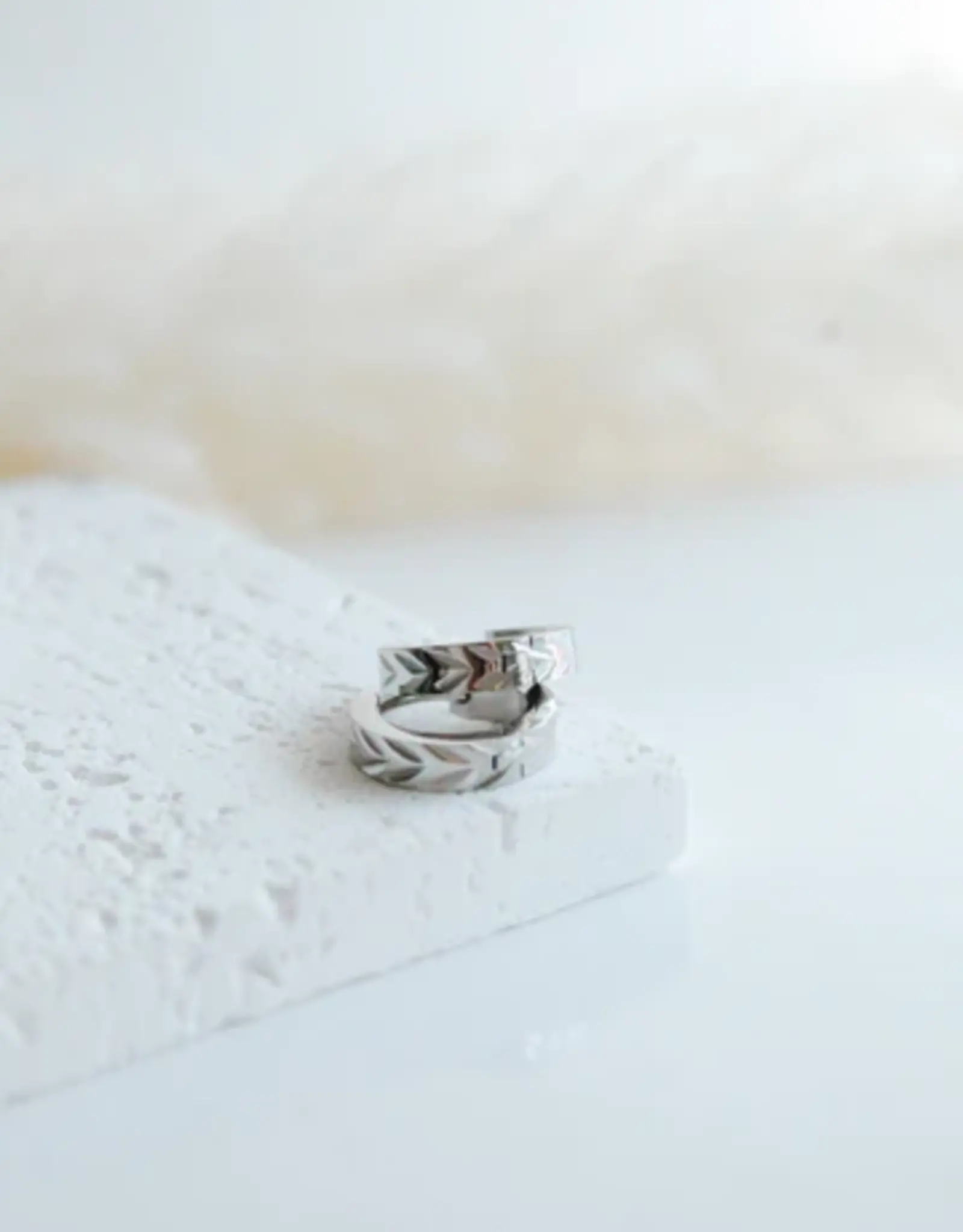 Sweet Three Designs Serene Hoops, Silver