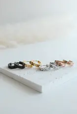 Sweet Three Designs Serene Hoops, Rose Gold