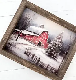 Ashwood Designs Red Barn Print, 9x11
