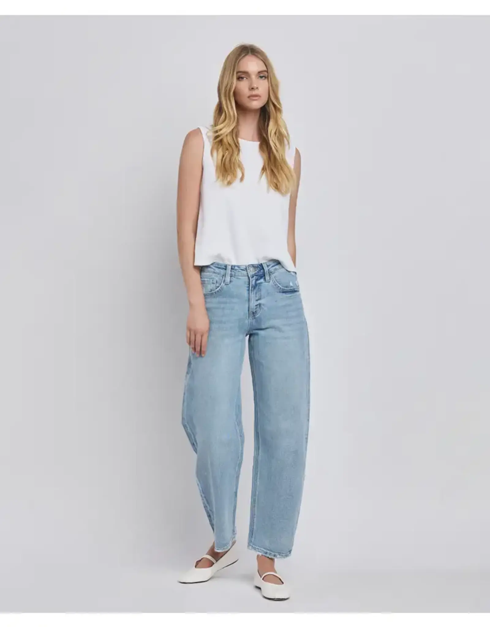 Vervet Regular High Rise Barrel Leg Jeans