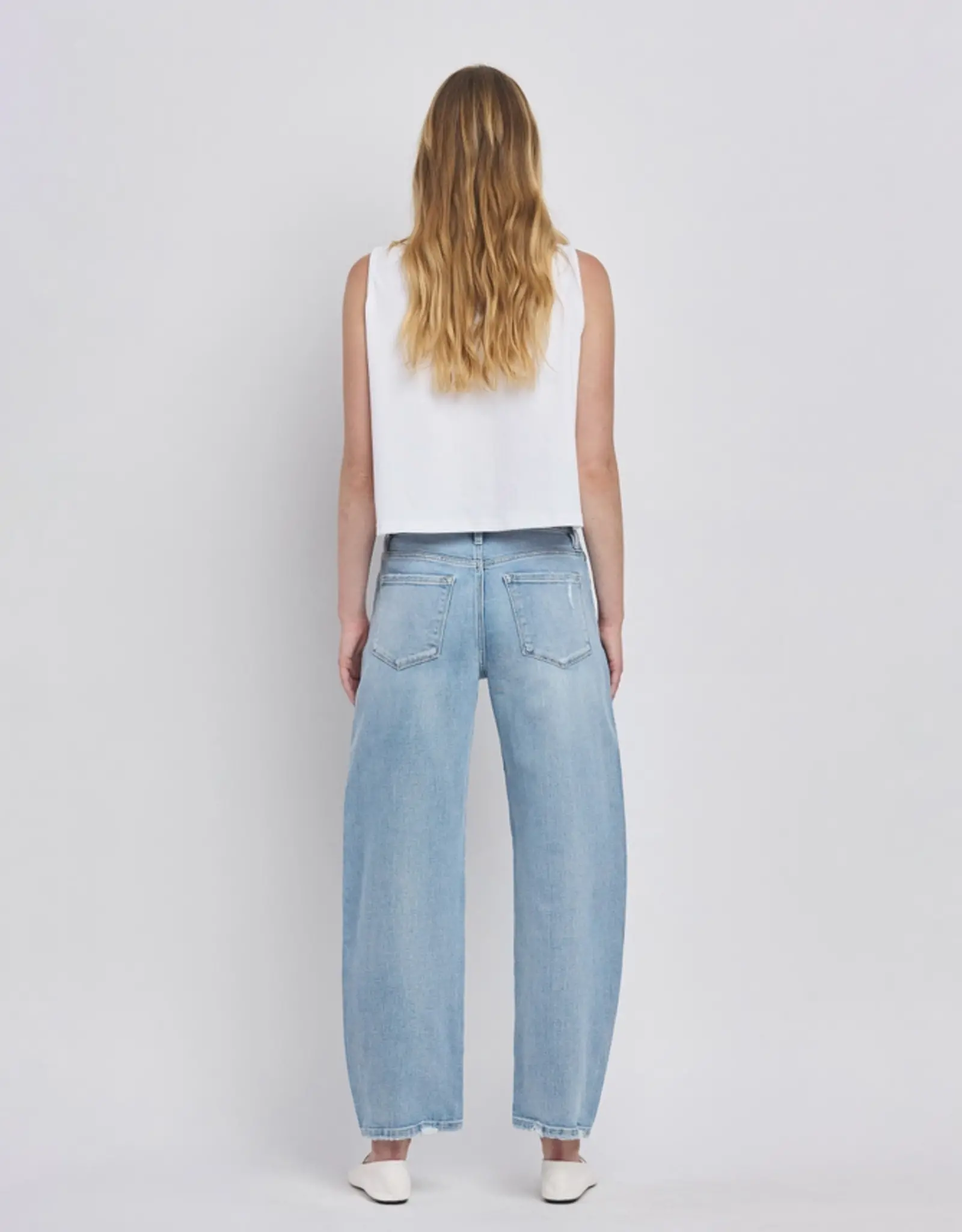 Vervet Regular High Rise Barrel Leg Jeans