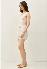 High Waisted Linen Short