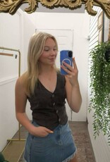 Classic Cut Button Up Tencel Vest